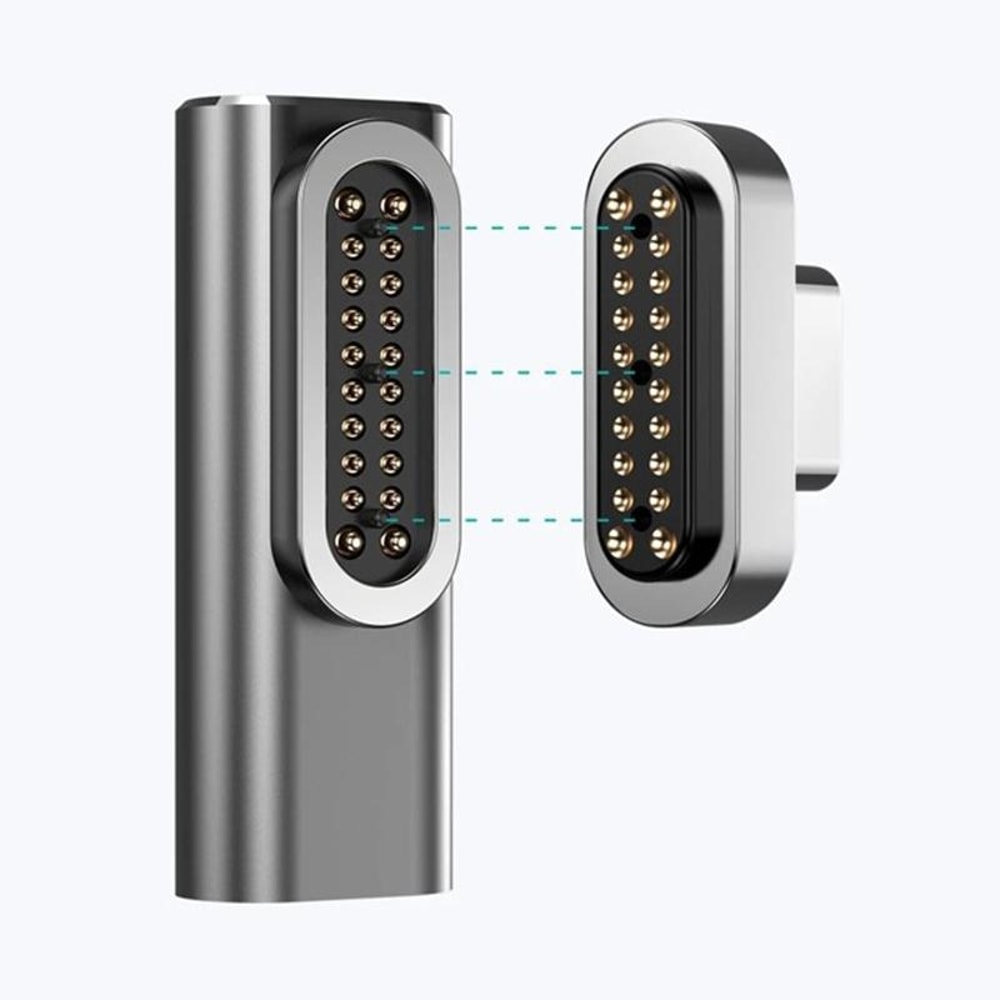 Magnetic USB-C Elbow Adapter Type-C Fast Charging & Data Transfer L-Shaped Connector