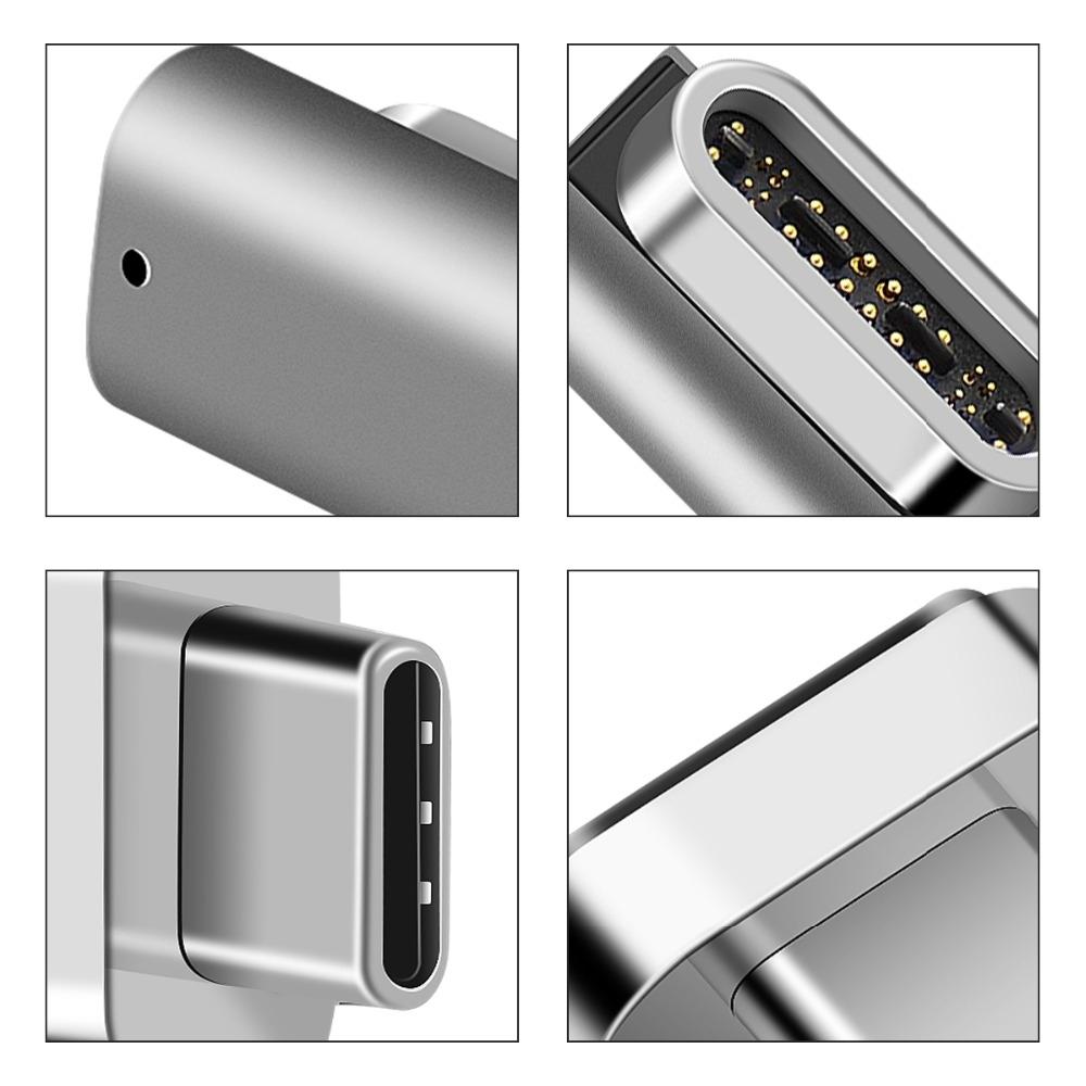 Magnetic USB-C Elbow Adapter Type-C Fast Charging & Data Transfer L-Shaped Connector