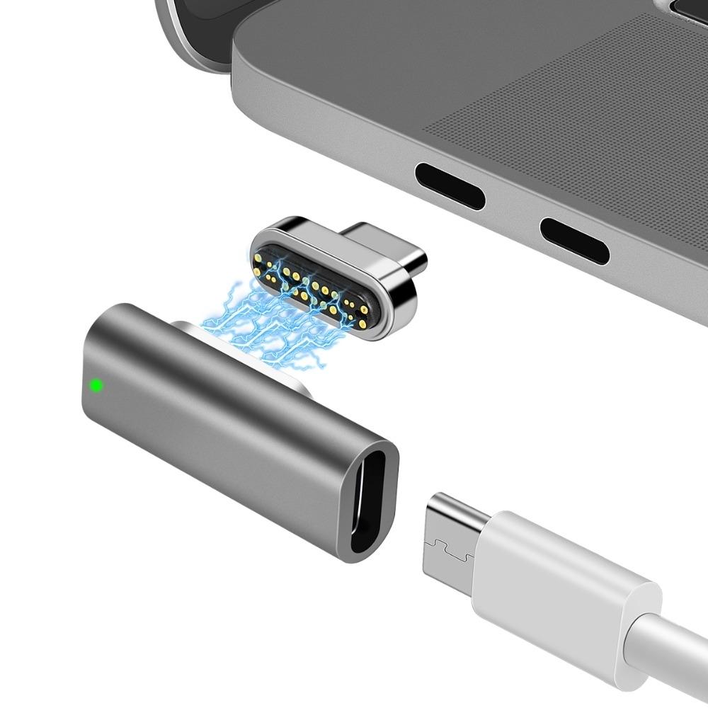 Magnetic USB-C Elbow Adapter Type-C Fast Charging & Data Transfer L-Shaped Connector