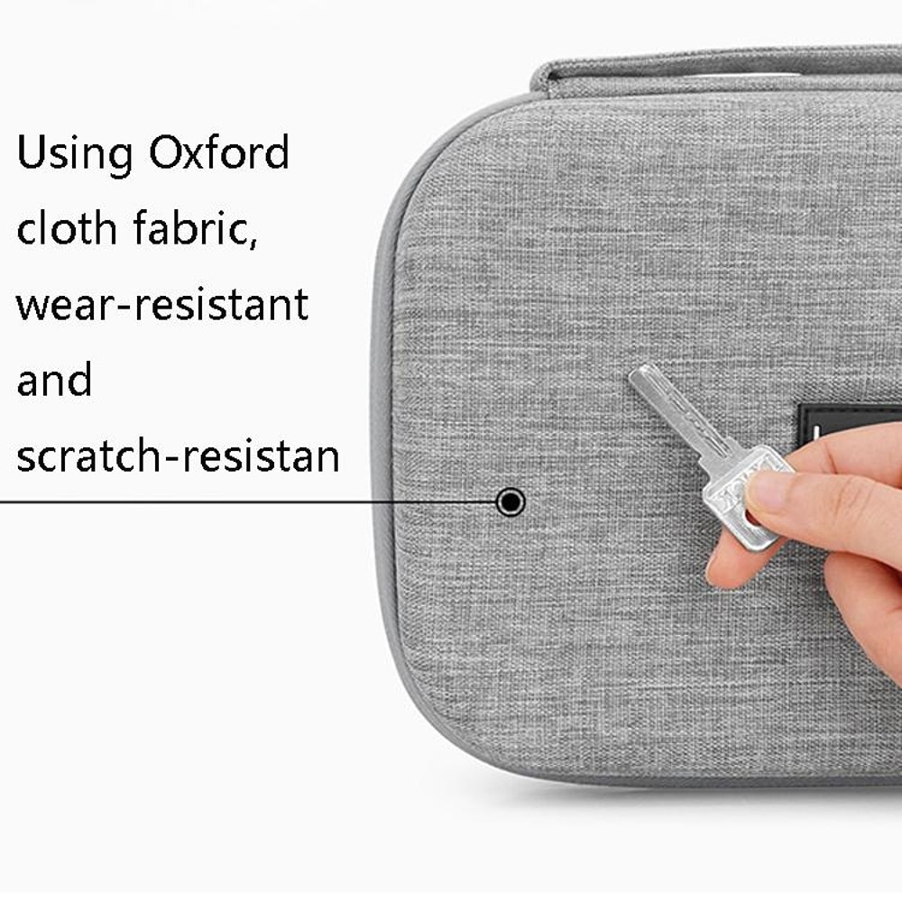 Digital Storage Bag Cable Organizer Electronics Case Gray