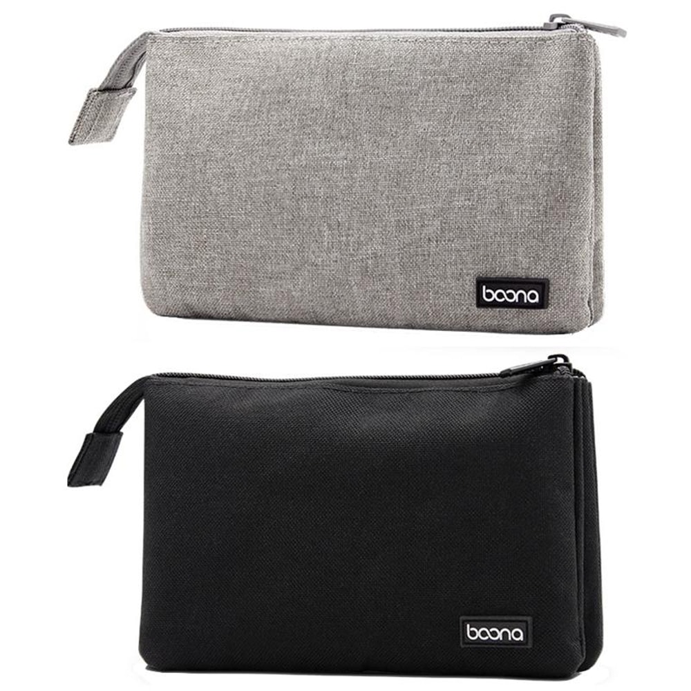 Dual Layer Digital Storage Bag Cable Organizer Travel Case Electronics Organizer
