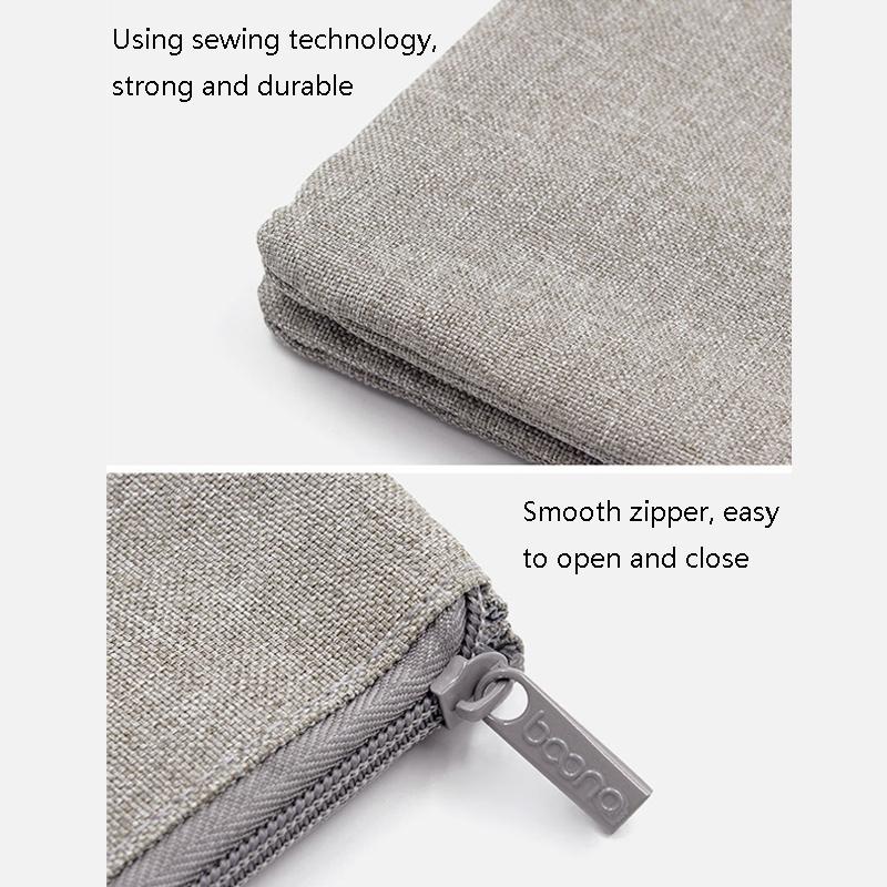 Dual Layer Digital Storage Bag Cable Organizer Travel Case Electronics Organizer