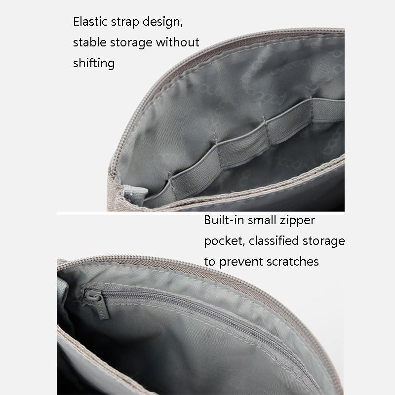 Dual Layer Digital Storage Bag Cable Organizer Travel Case Electronics Organizer