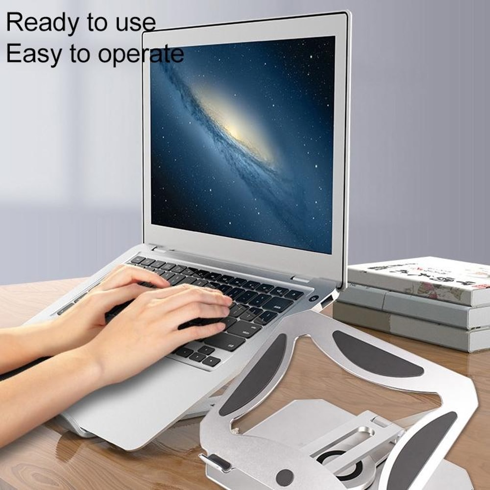 Folding Aluminum Laptop Cooling Stand Adjustable Ergonomic Laptop Riser