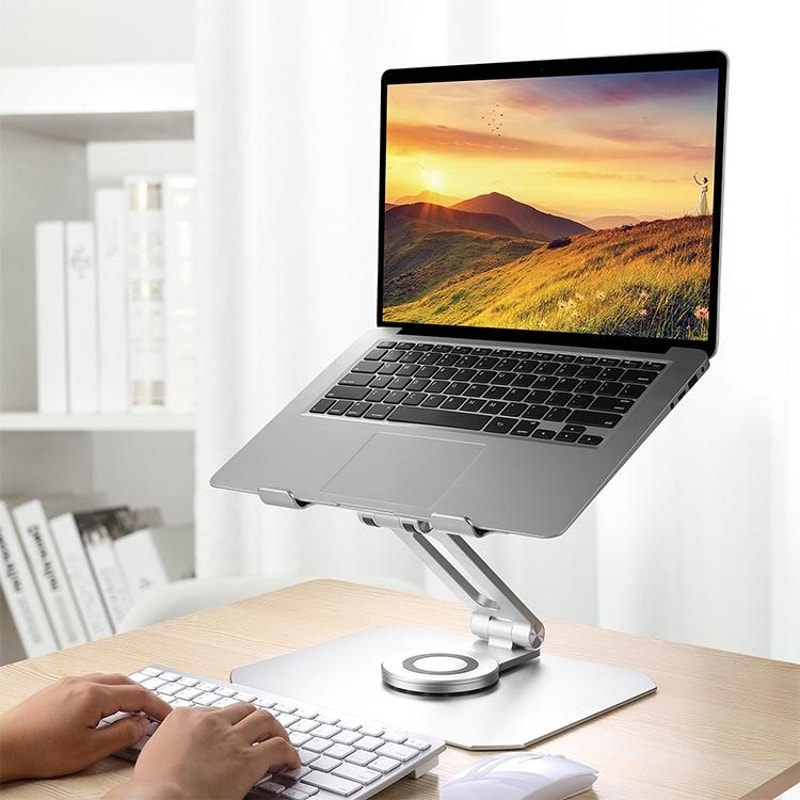 Folding Aluminum Laptop Cooling Stand Adjustable Ergonomic Laptop Riser