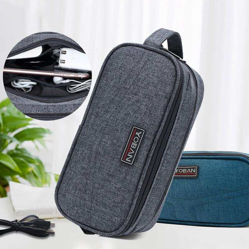 Travel Digital Accessories Storage Bag Waterproof Cable Organizer Charger & Card Holder Pouch