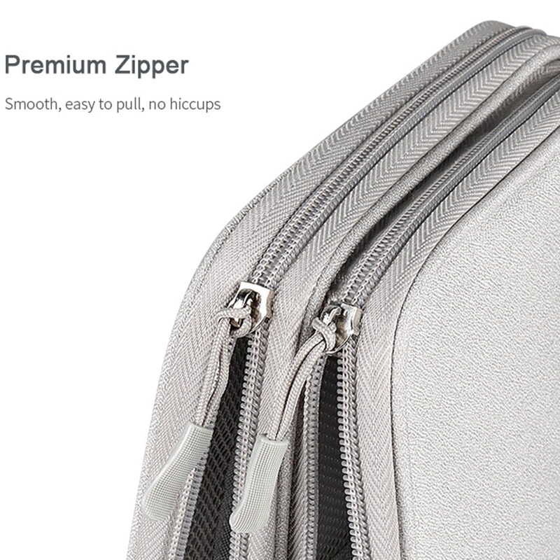Double Layer Digital Accessory Storage Bag Cable Organizer Bag For Travel Electronics Organizer Bla 5