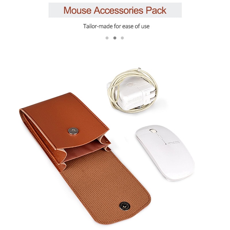 PU Leather Digital Accessory Storage Bag Compact Cable Organizer Pouch for Travel