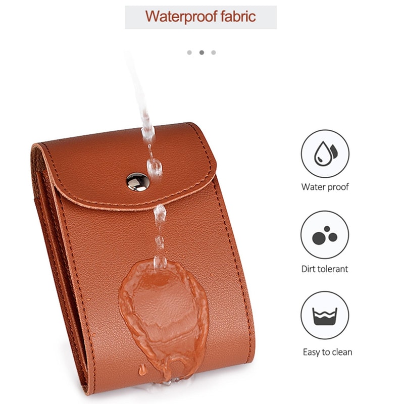 PU Leather Digital Accessory Storage Bag Compact Cable Organizer Pouch for Travel