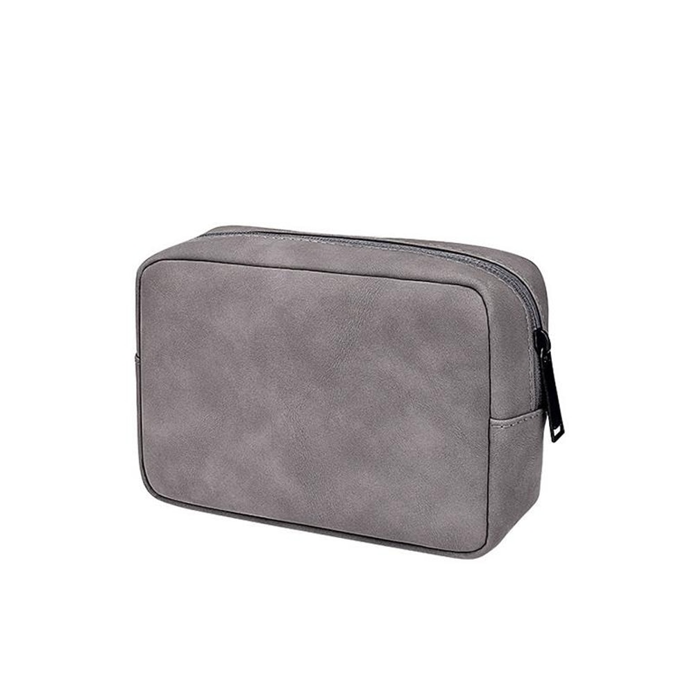 Portable Tech Organizer Sheepskin Leather Bag Mini Travel Digital Accessory Pouch