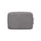 Portable Frosted PU Leather Cable Organizer Bag Dark Grey Travel Tech Storage Pouch