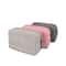 Portable Frosted PU Leather Cable Organizer Bag Dark Grey Travel Tech Storage Pouch