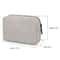 Portable Frosted PU Leather Cable Organizer Bag Dark Grey Travel Tech Storage Pouch