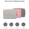 Portable Frosted PU Leather Cable Organizer Bag Dark Grey Travel Tech Storage Pouch