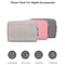 Portable Frosted PU Leather Cable Organizer Bag Dark Grey Travel Tech Storage Pouch