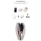 Portable Frosted PU Leather Cable Organizer Bag Dark Grey Travel Tech Storage Pouch