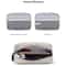 Portable Frosted PU Leather Cable Organizer Bag Dark Grey Travel Tech Storage Pouch