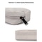 Portable Frosted PU Leather Cable Organizer Bag Dark Grey Travel Tech Storage Pouch
