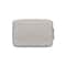 Portable Frosted PU Leather Cable Organizer Bag Dark Grey Travel Tech Storage Pouch