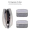Sky Blue PU Leather Cable Organizer Bag, Portable Travel Electronics Storage Pouch