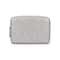 Sky Blue PU Leather Cable Organizer Bag, Portable Travel Electronics Storage Pouch