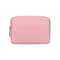 Sky Blue PU Leather Cable Organizer Bag, Portable Travel Electronics Storage Pouch