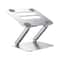 ROCK Aluminum Alloy Adjustable Laptop Cooling Stand Silver Ergonomic Laptop Riser with Cooling Design