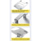 ROCK Aluminum Alloy Adjustable Laptop Cooling Stand Silver Ergonomic Laptop Riser with Cooling Design