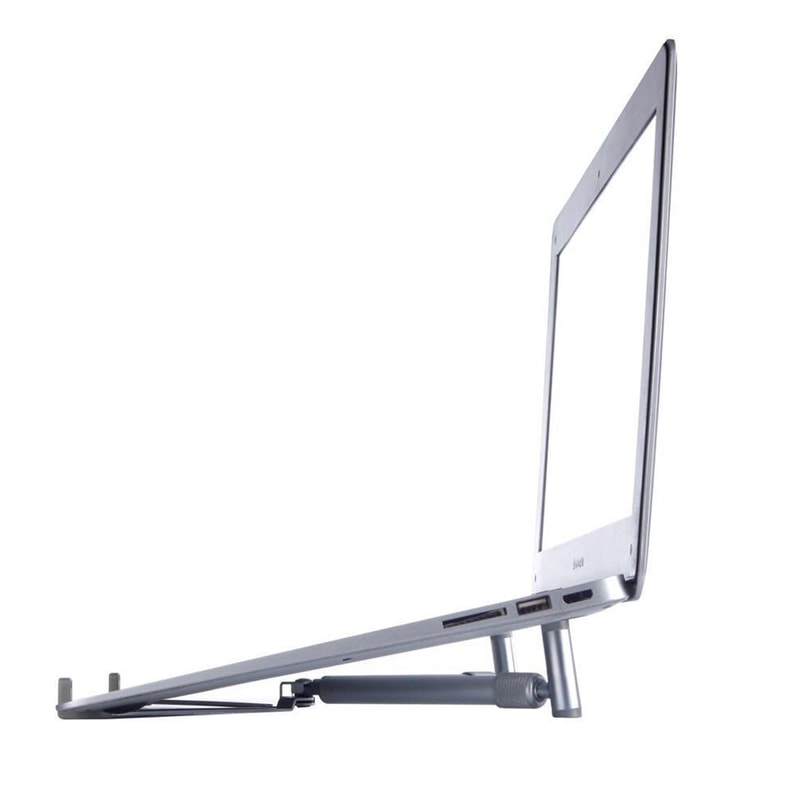 Foldable Aluminum Alloy Adjustable Laptop Stand for Devices Ergonomic Height Extender Holder