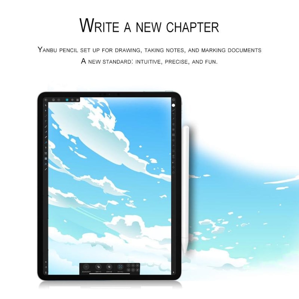 Active Stylus Pen for iPad Series, Capacitive iPad Stylus Pen, Rechargeable 1.4mm Precision Stylus