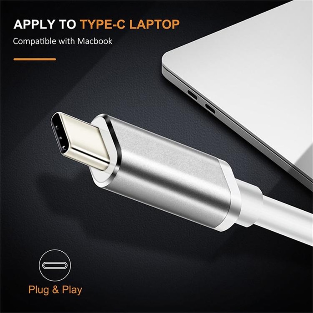 USB-C 3.1 to DisplayPort Female Adapter | Thunderbolt 3 4K Video Converter 12cm