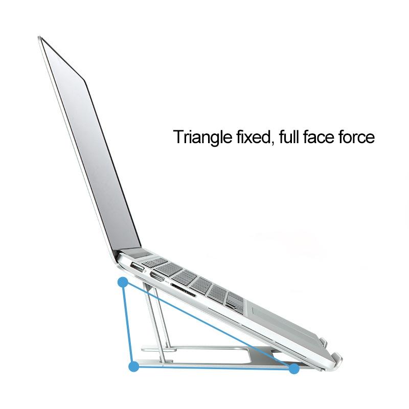 Adjustable Aluminum Laptop Stand Riser Foldable Ergonomic 6-Level Height Extender Heat Dissipation Holder