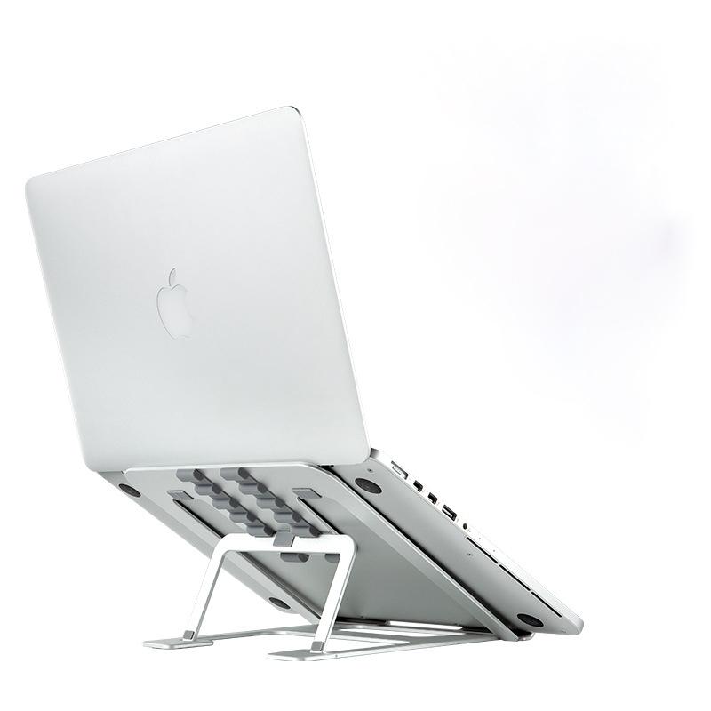 Adjustable Aluminum Laptop Stand Riser Foldable Ergonomic 6-Level Height Extender Heat Dissipation Holder
