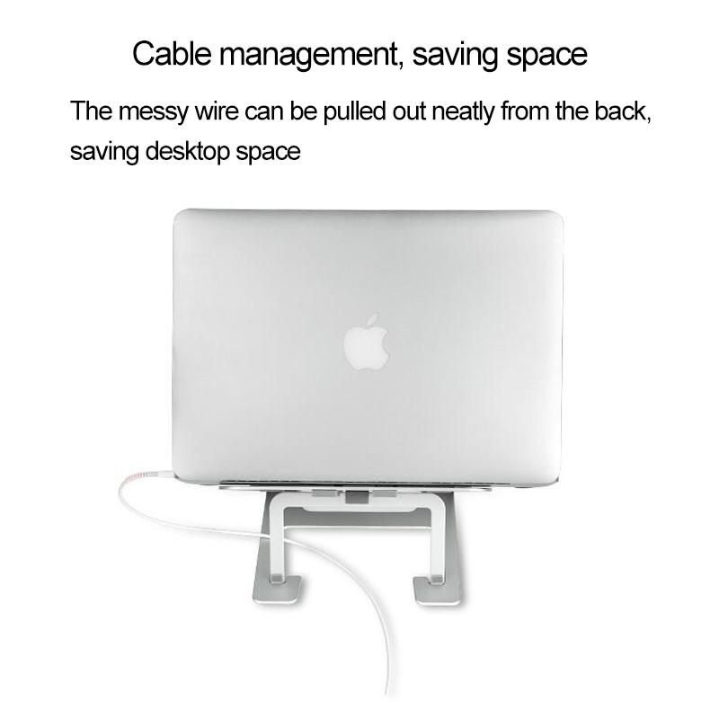 Adjustable Aluminum Laptop Stand Riser Foldable Ergonomic 6-Level Height Extender Heat Dissipation Holder