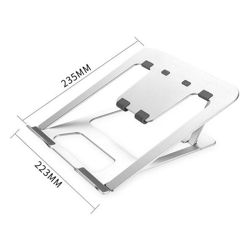Adjustable Aluminum Laptop Stand Riser Foldable Ergonomic 6-Level Height Extender Heat Dissipation Holder