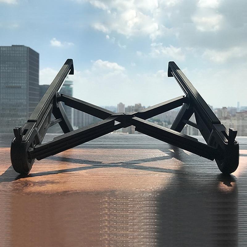 Folding Laptop Stand Riser Portable Heat Dissipation Holder – Black