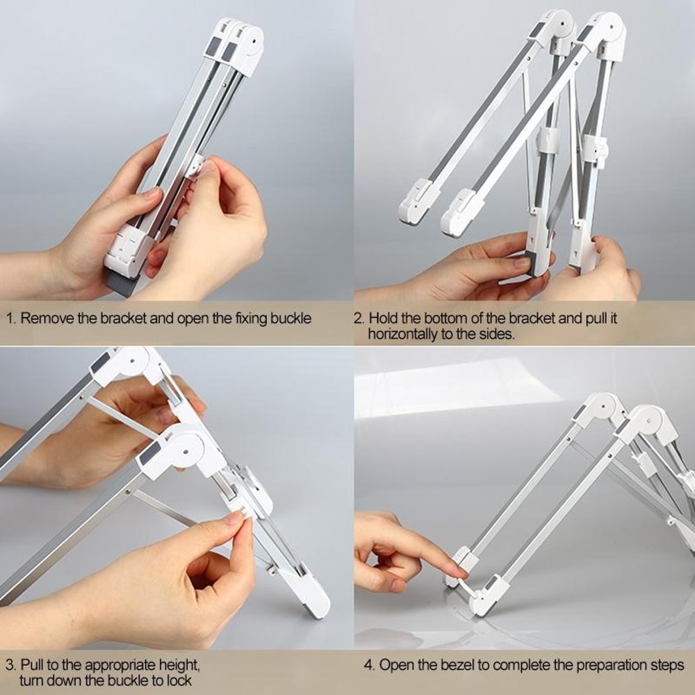 Aluminum Alloy Adjustable Laptop Stand Portable Ergonomic Heat Dissipation Riser