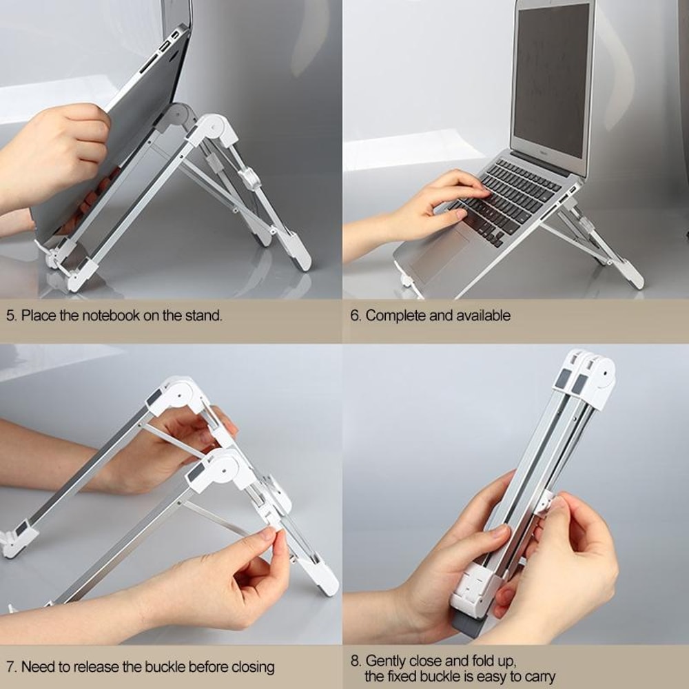 Aluminum Alloy Adjustable Laptop Stand Portable Ergonomic Heat Dissipation Riser