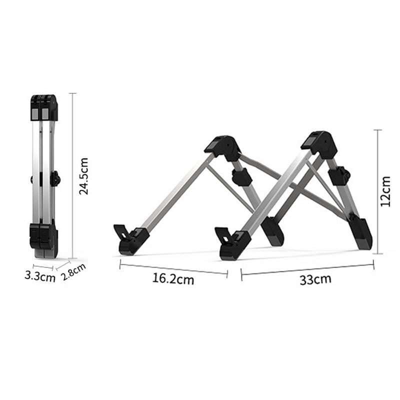 Aluminum Alloy Adjustable Laptop Stand Portable Ergonomic Heat Dissipation Riser