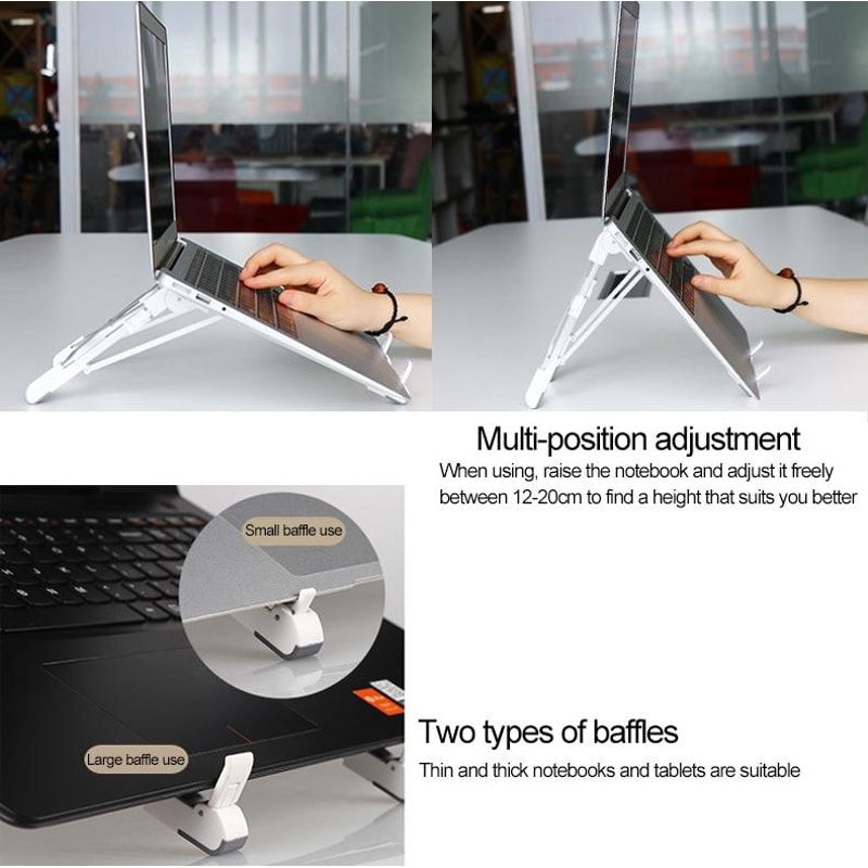 Aluminum Alloy Adjustable Laptop Stand Portable Ergonomic Heat Dissipation Riser