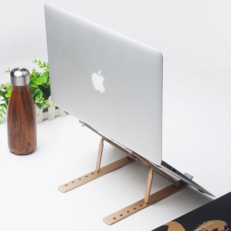 Adjustable Aluminum Ergonomic Laptop Stand With Cooling Design Foldable Portable Height Extender Ho 6