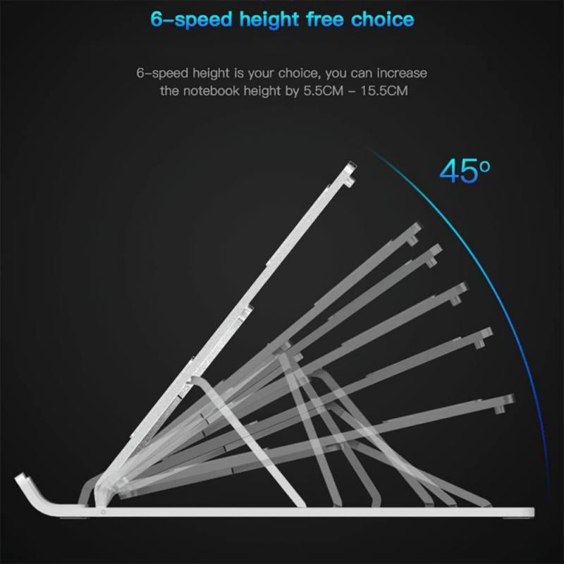 Adjustable Aluminum Ergonomic Laptop Stand With Cooling Design Foldable Portable Height Extender Ho 12