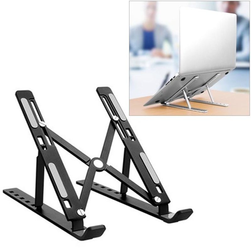 Adjustable Aluminum Ergonomic Laptop Stand With Cooling Design Foldable Portable Height Extender Ho 13