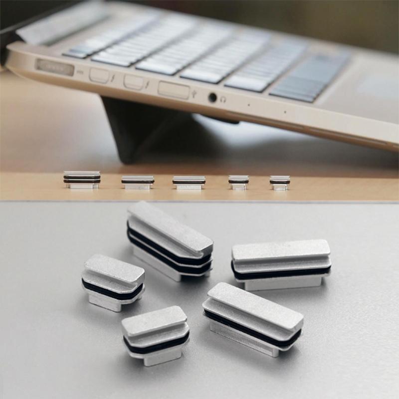 Hidden Aluminum Alloy MacBook Pro Dust Plug Anti Dust Port Protector 13.3 15 inch