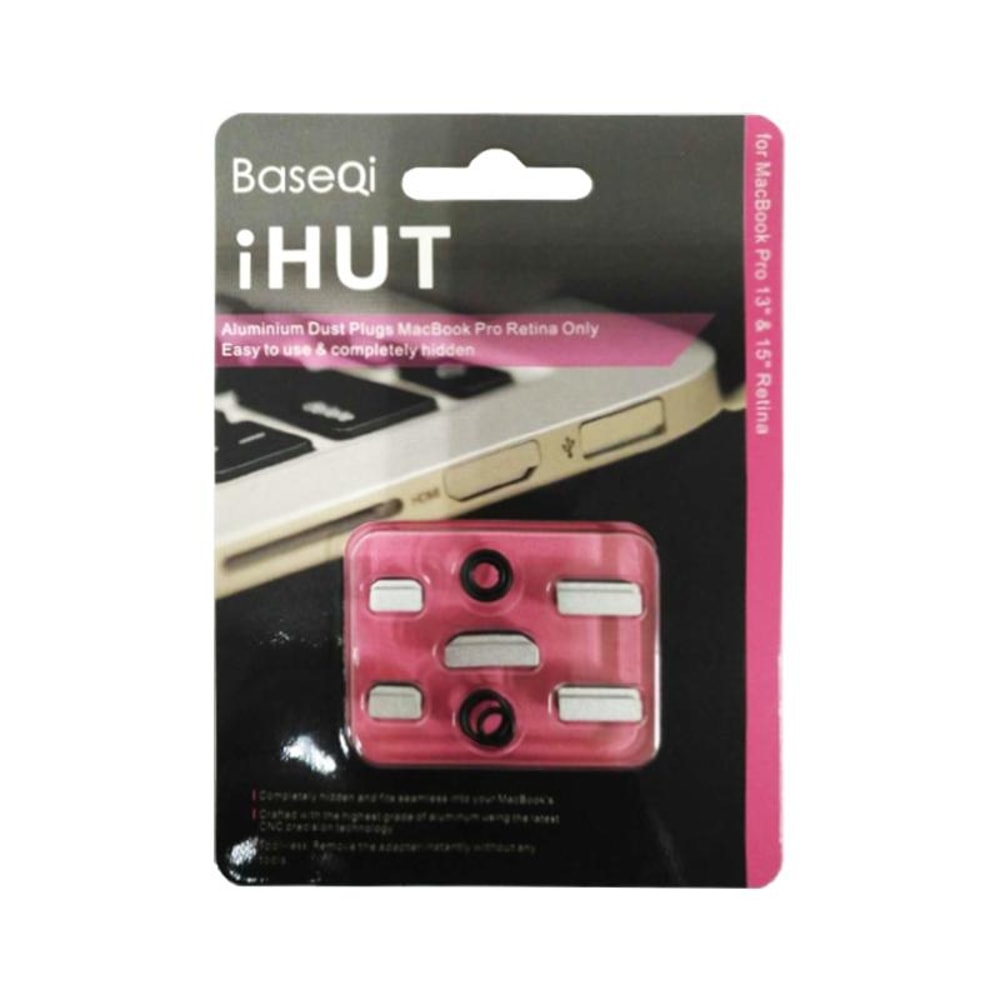 Hidden Aluminum Alloy MacBook Pro Dust Plug Anti Dust Port Protector 13.3 15 inch