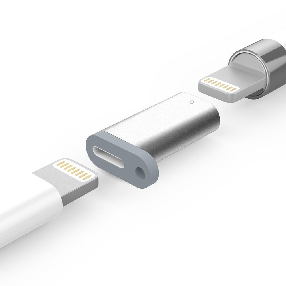 Apple Pencil Charger Adapter for iPad Pro Lightning Charging Connector Portable Aluminum Shell