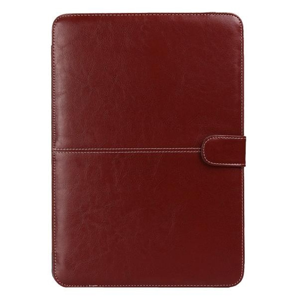 Eco Friendly Leather Case For MacBook Pro Retina 154 Snap Fastener Protective Sleeve Brown 1