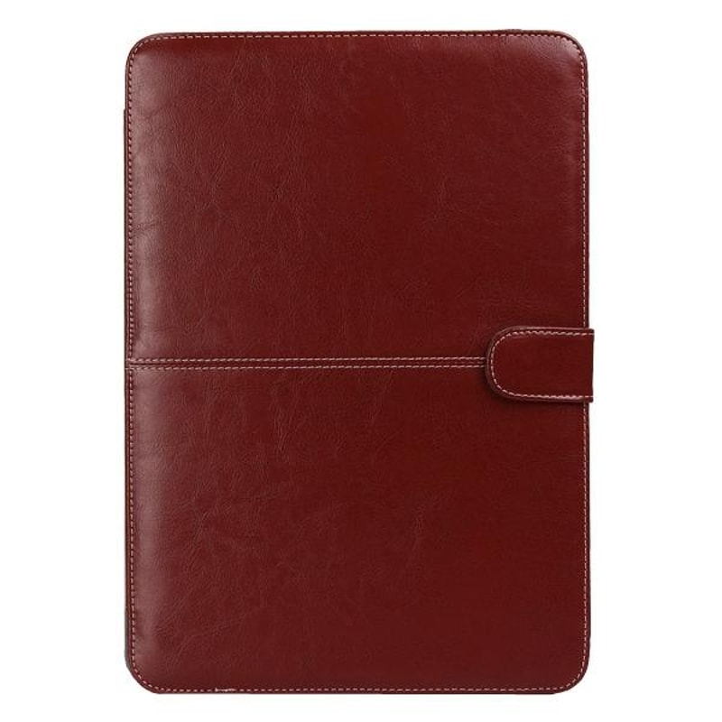 Eco Friendly Leather Case For MacBook Pro Retina 154 Snap Fastener Protective Sleeve Brown 1