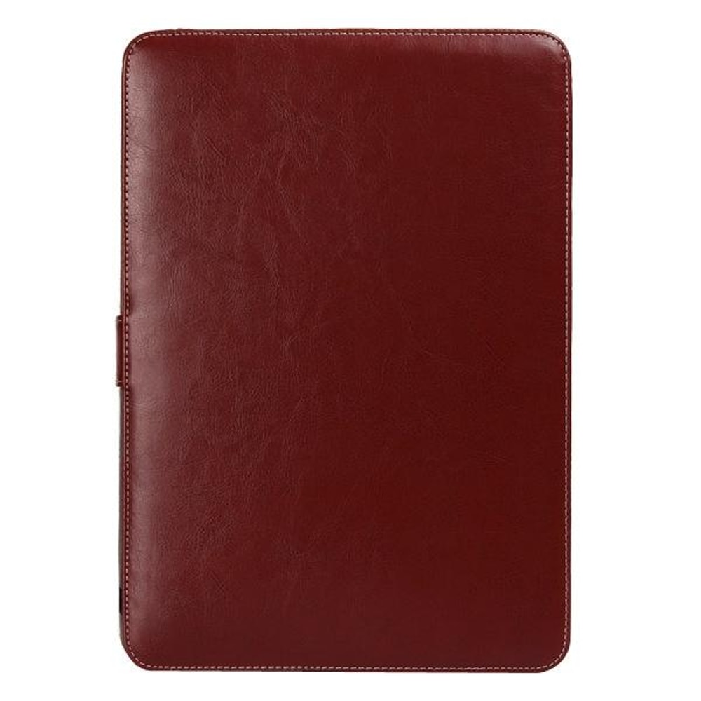 Eco Friendly Leather Case For MacBook Pro Retina 154 Snap Fastener Protective Sleeve Brown 2