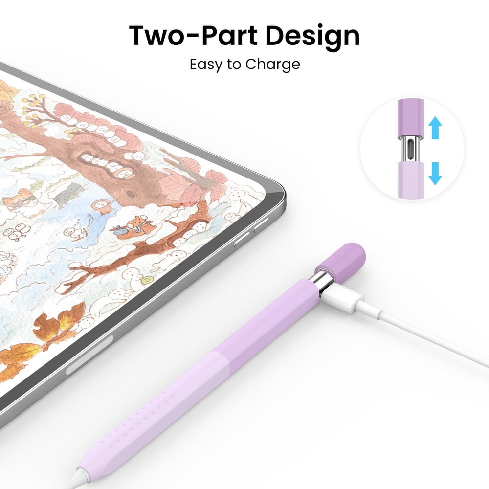 PT102-3 Apple Pencil USB-C Silicone Protective Case Gradient Cover